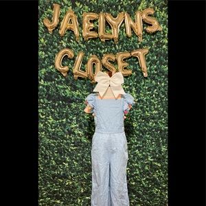 Jean jumpsuit with undershirt